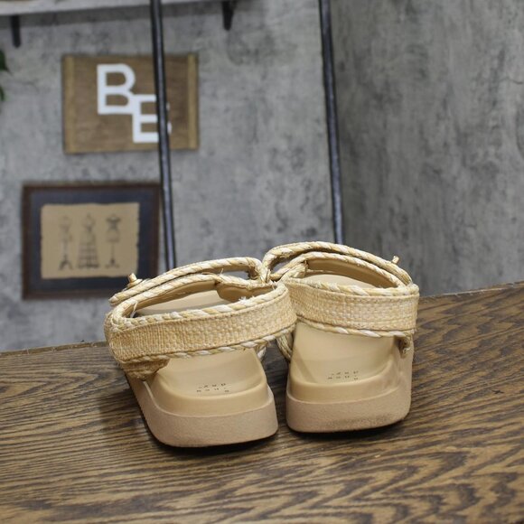 A New Day Womens Tilly Raffia Platform Footbed Sandals 92611752 Tan Brown 10M - Picture 4 of 10